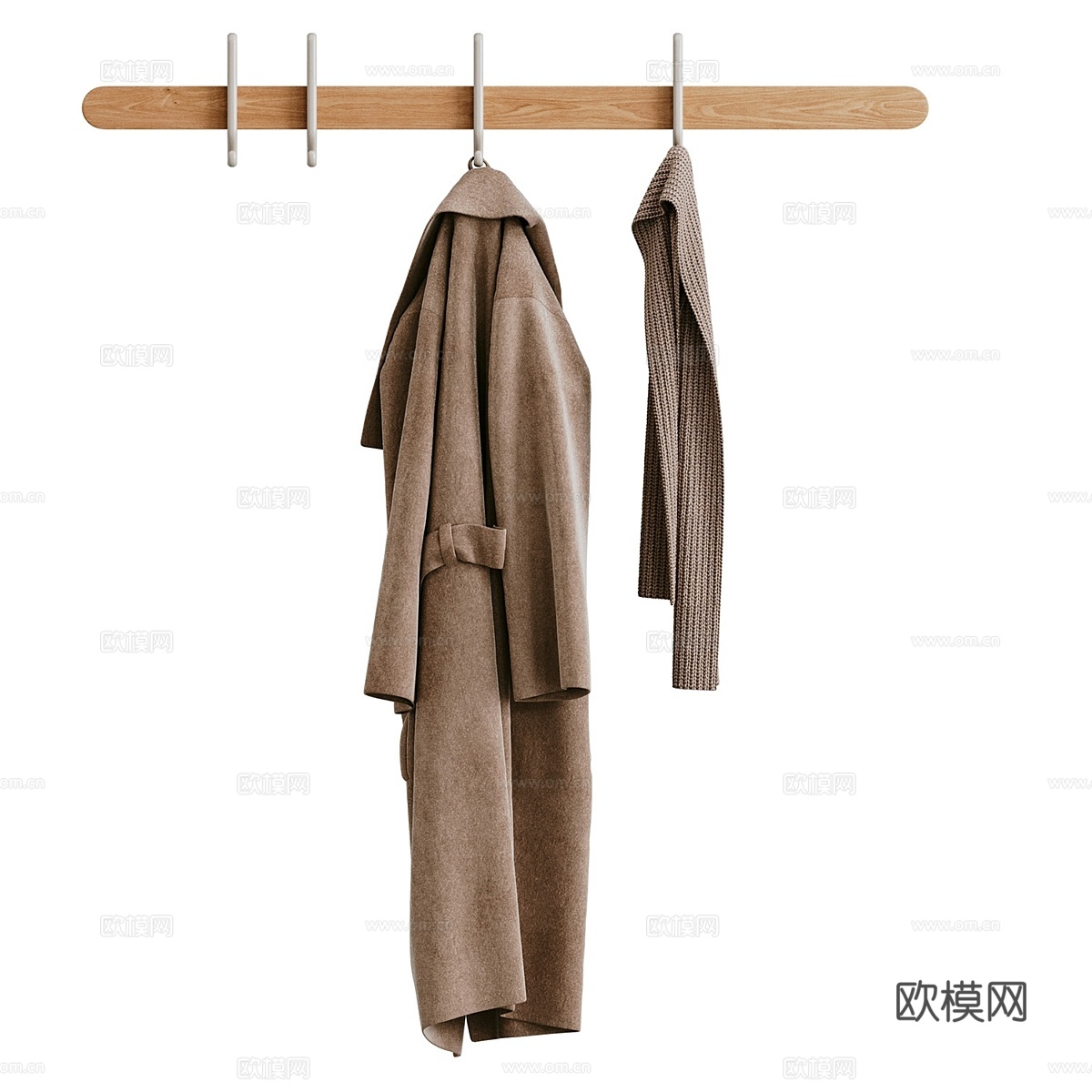 挂在衣架上的外套配Bolia挂钩3d模型下载