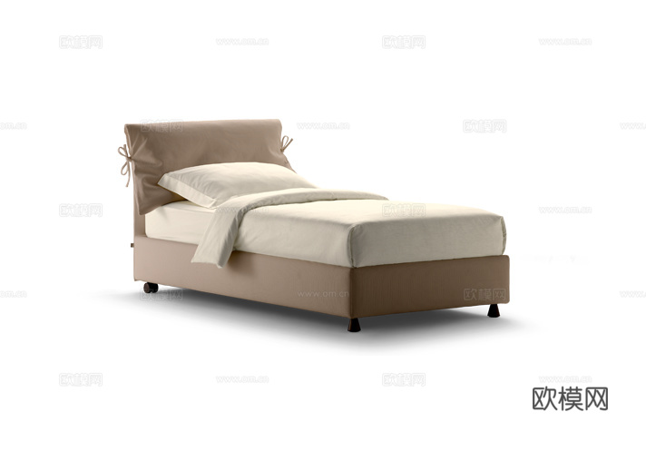 Flou 单人床3d模型下载