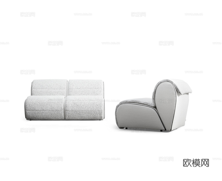 Flou 双人沙发3d模型下载