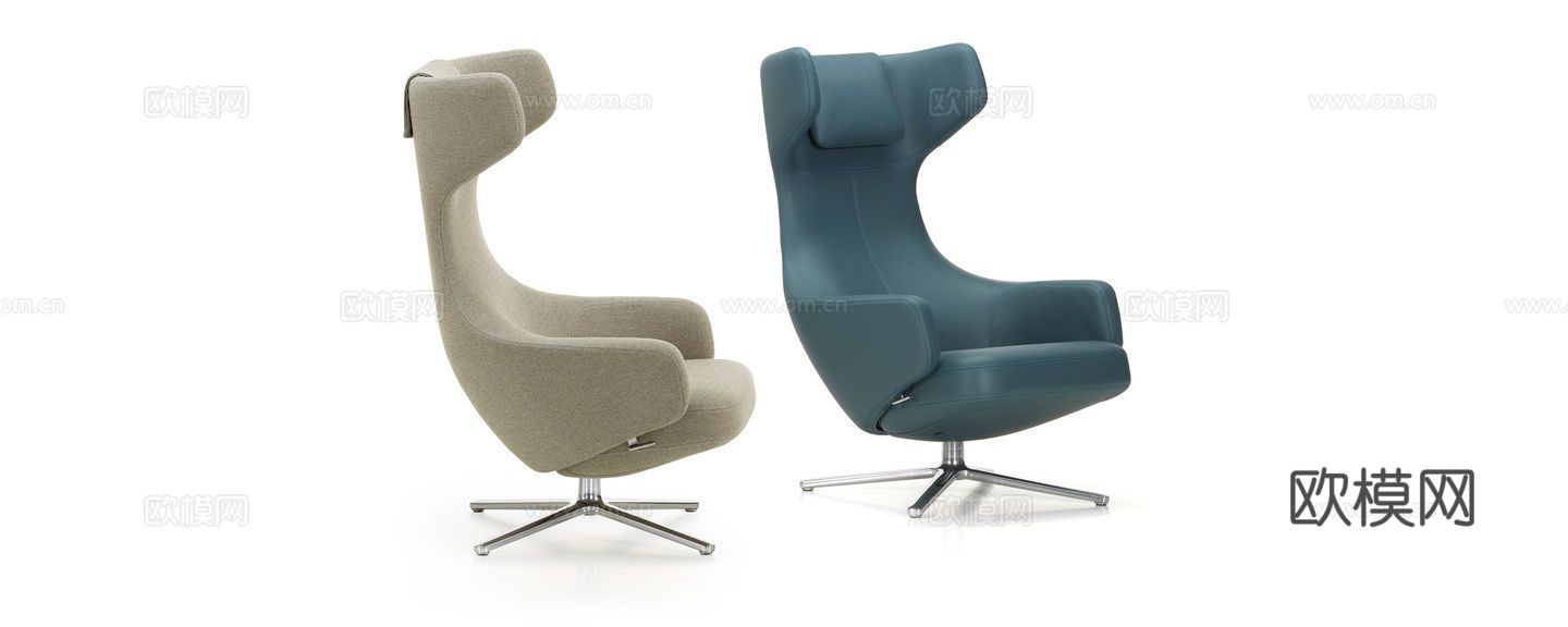 vitra 休闲椅3d模型下载（渲染图2）