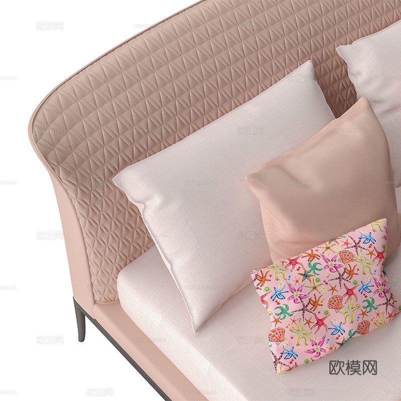 VERSACEA 双人床3d模型下载（渲染图3）