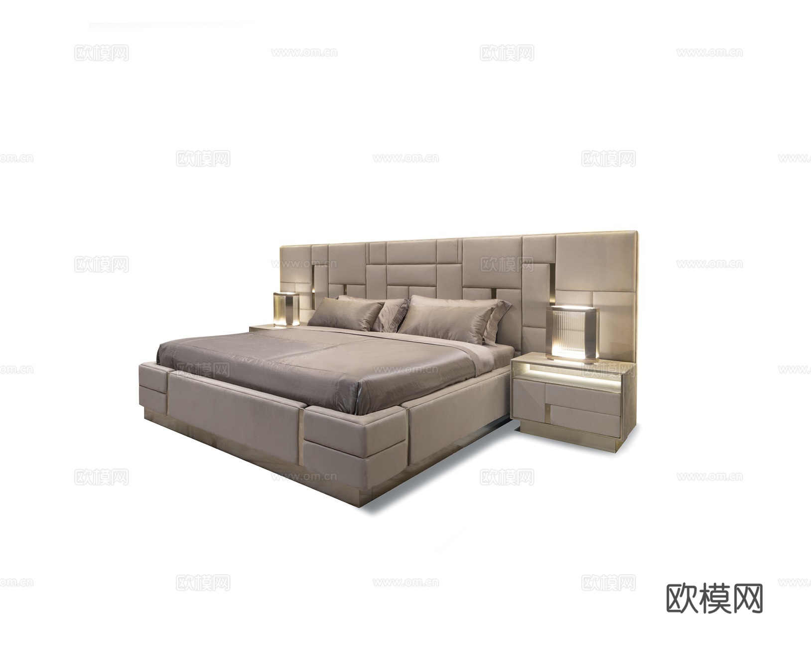 Visionnaire 意式双人床3d模型下载