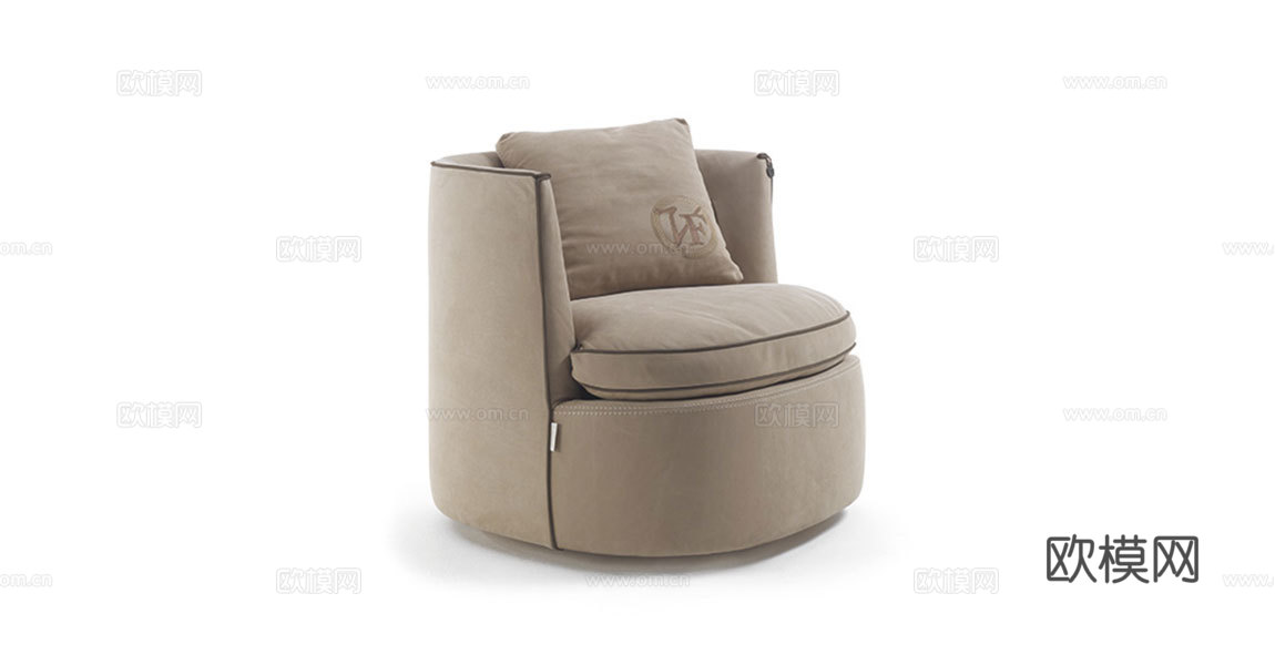 VF 意式单人沙发3d模型下载（渲染图1）