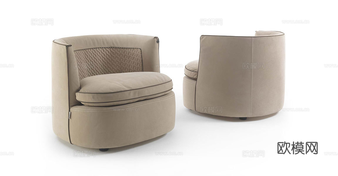 VF 意式单人沙发3d模型下载（渲染图2）