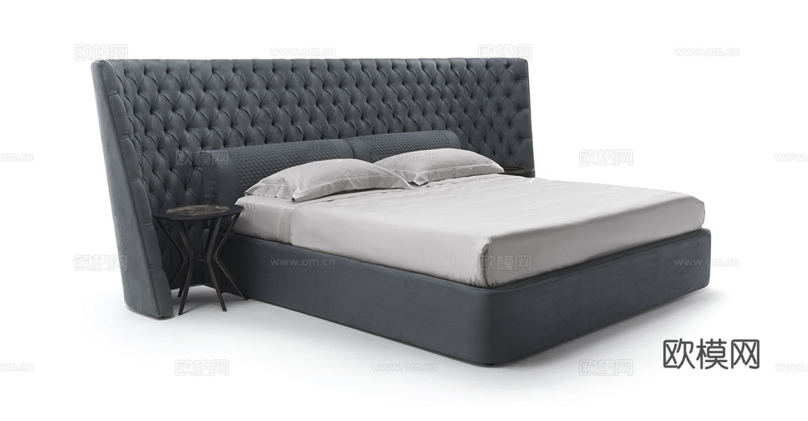 VF 意式双人床3d模型下载（渲染图3）