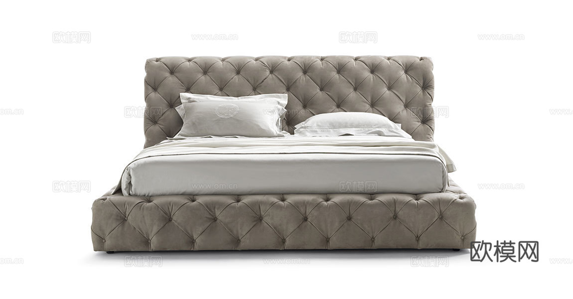 VF 意式双人床3d模型下载（渲染图1）