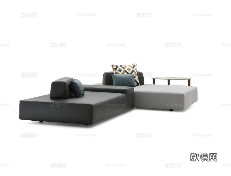 Flou 拼接多人沙发3d模型下载