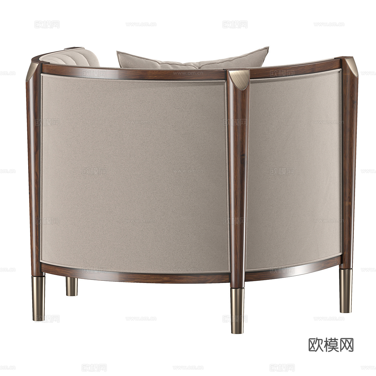 新古典 Caracole 布艺扶手椅3d模型