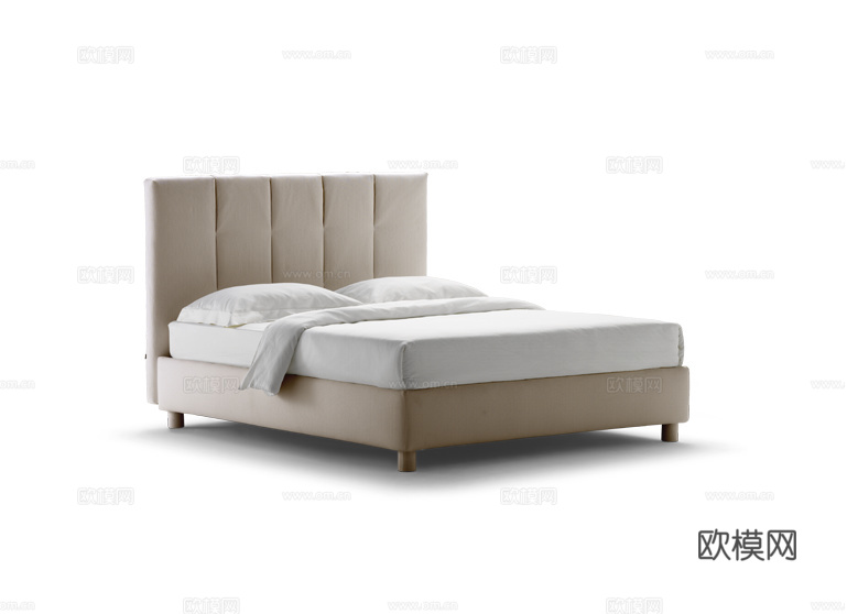 Flou 双人床3d模型下载