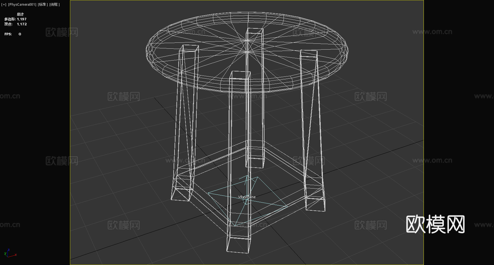 凳子 木凳 圆凳 吧台凳 高凳3d模型