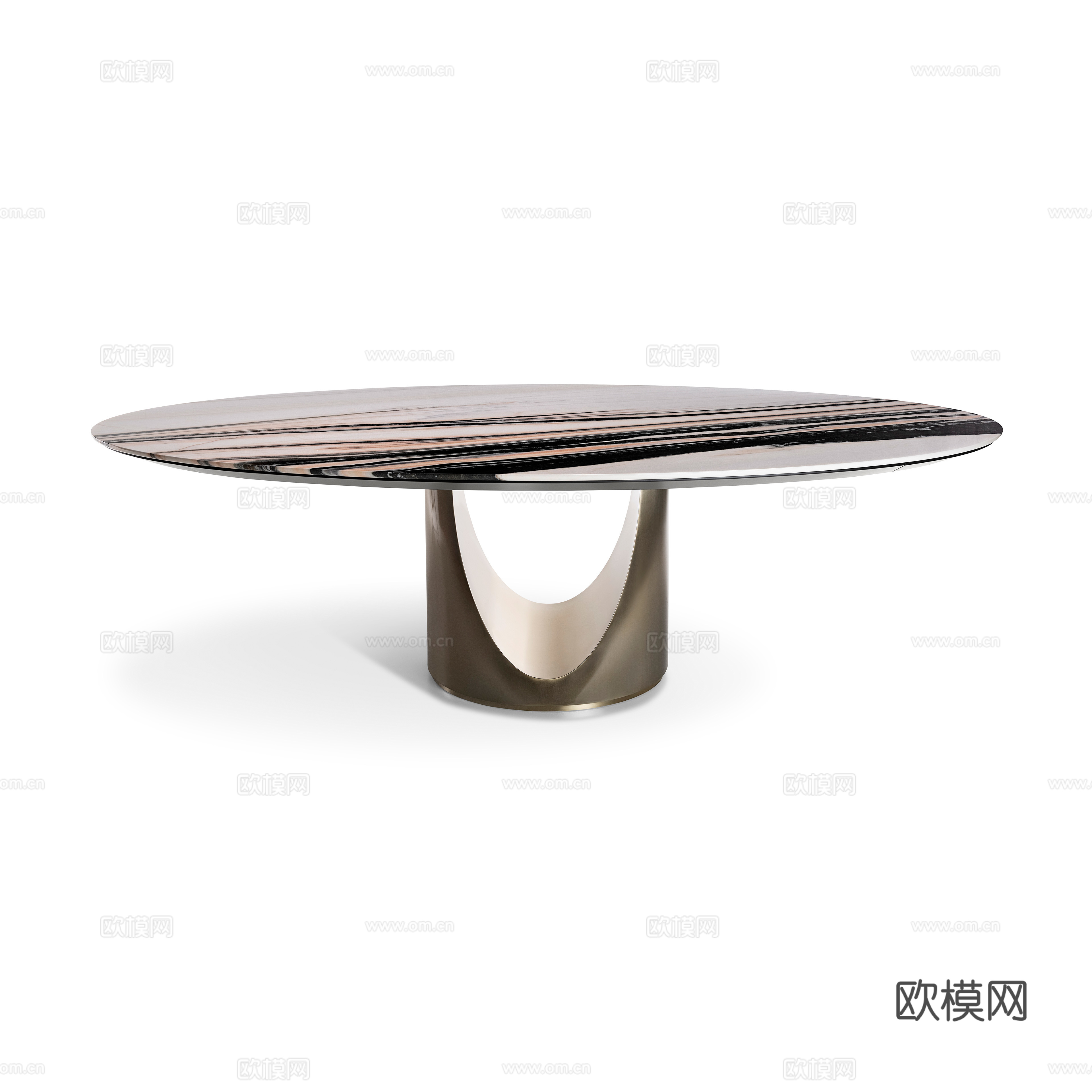 Visionnaire 意式椭圆餐桌3d模型下载（渲染图3）