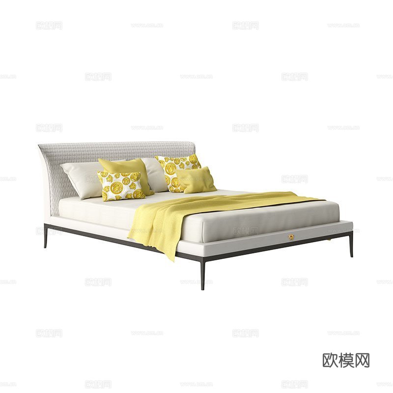 VERSACEA 双人床3d模型下载（渲染图2）