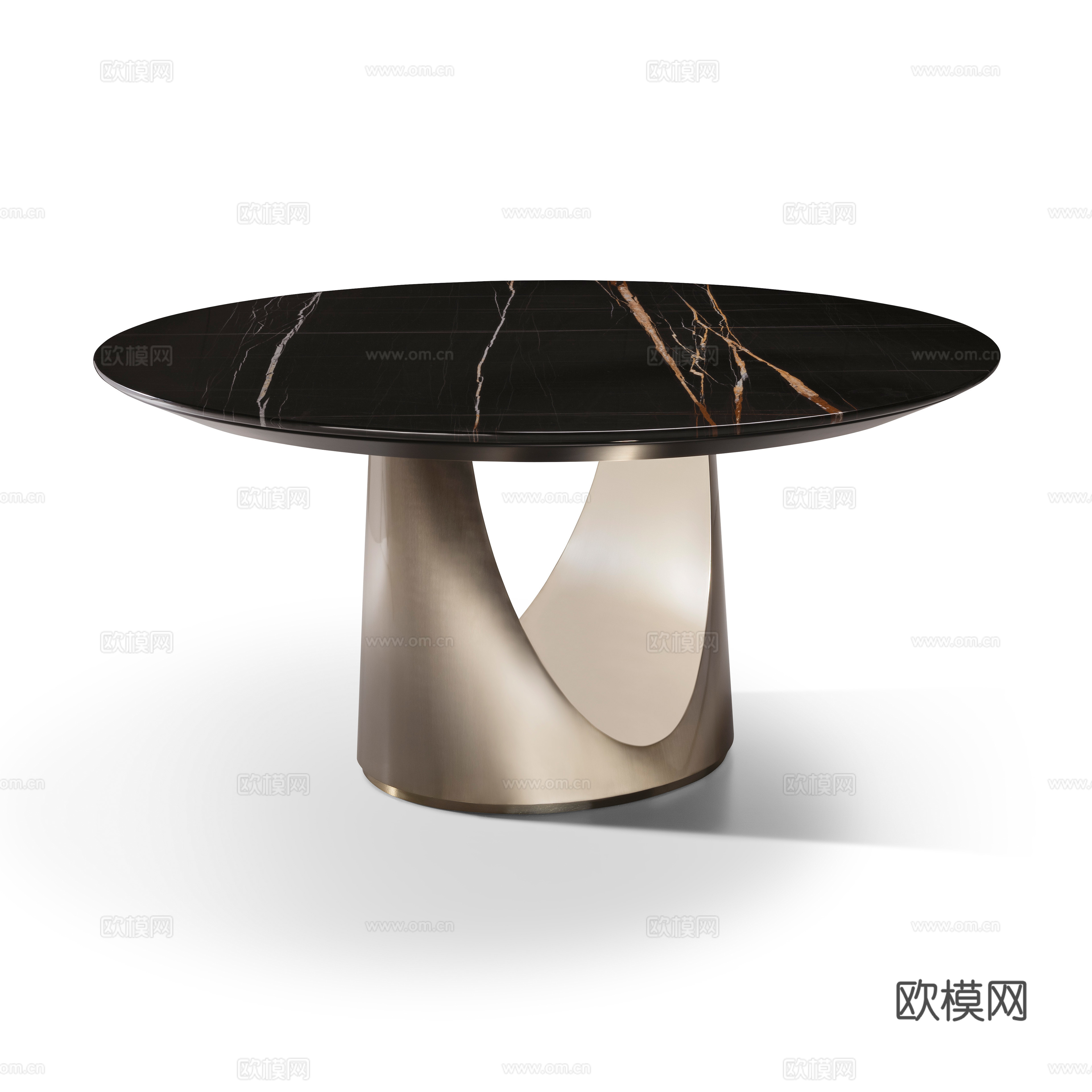 Visionnaire 意式椭圆餐桌3d模型下载（渲染图2）