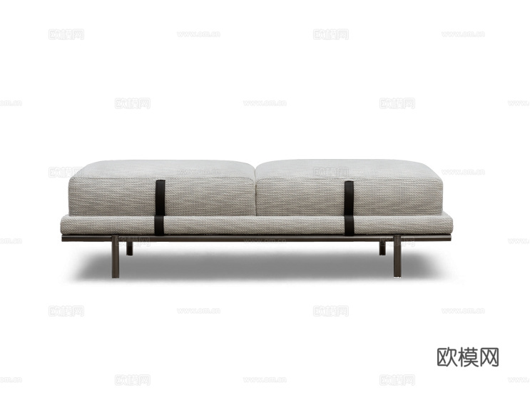 Flou 床尾凳3d模型下载