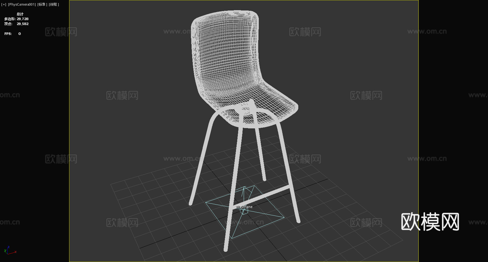吧台椅 高脚椅 高脚凳 椅子3d模型