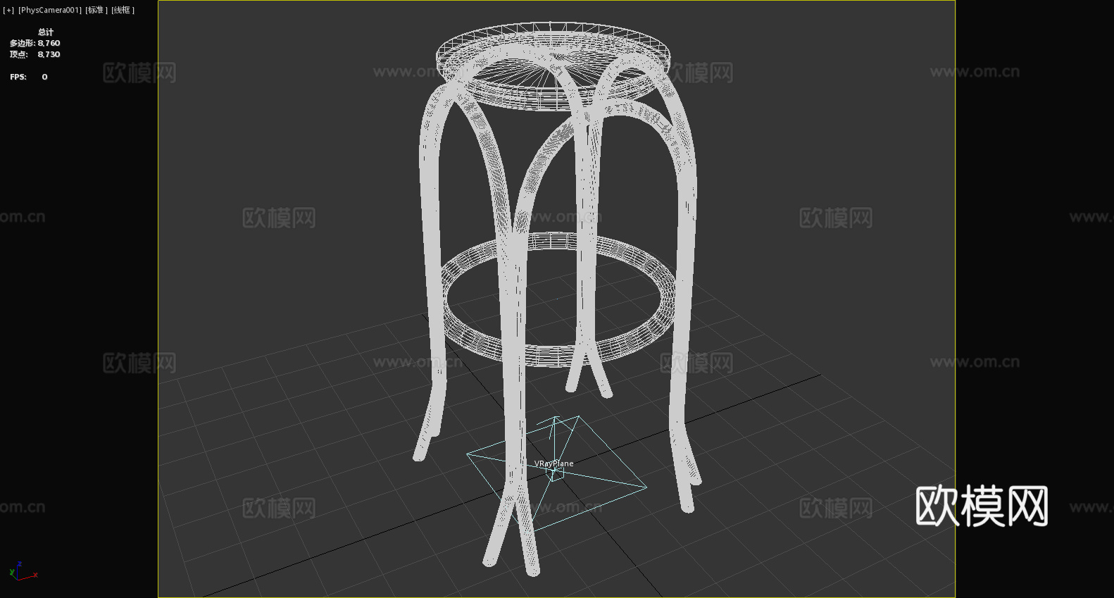 凳子 吧凳 高脚凳 圆凳3d模型