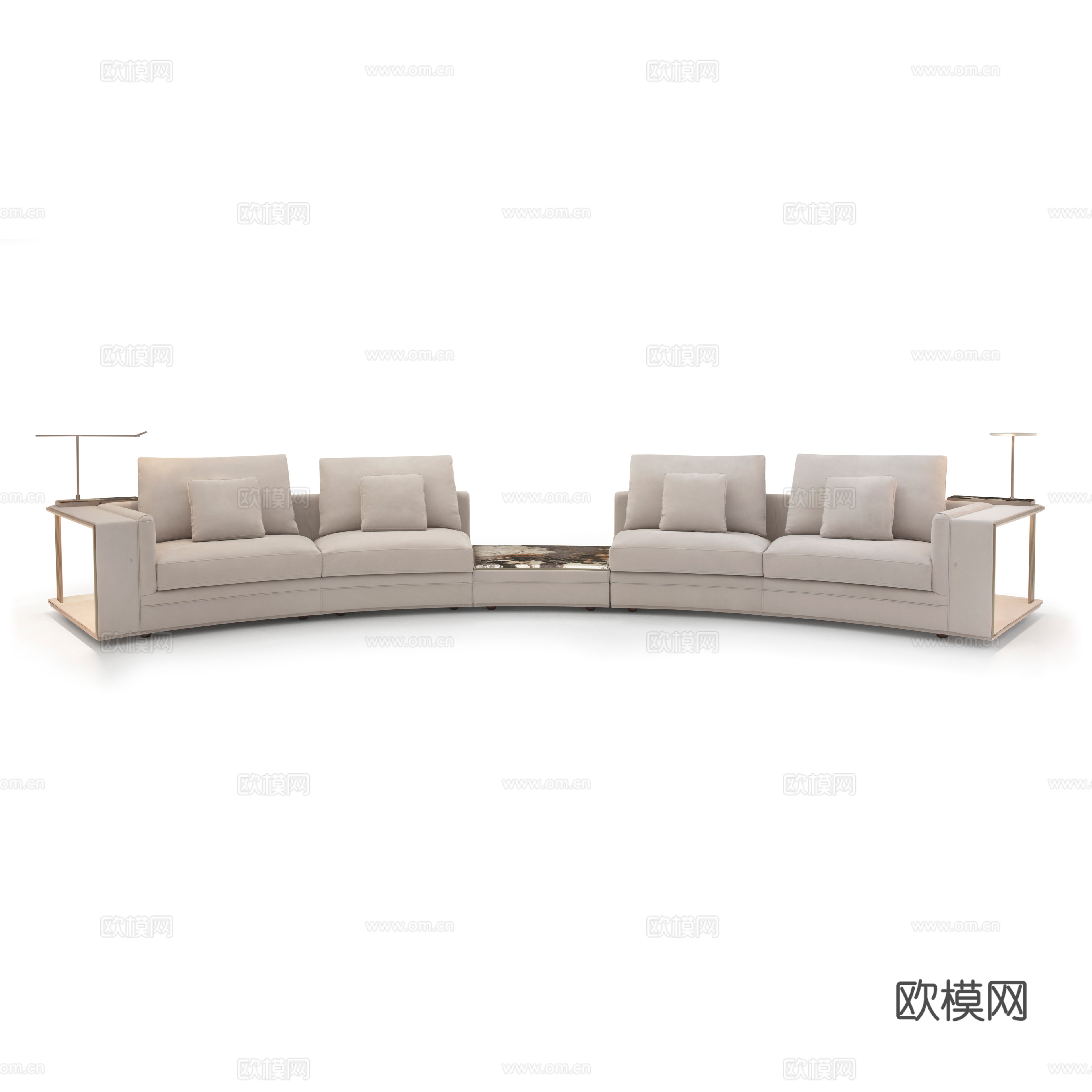 Visionnaire 意式弧形沙发3d模型下载（渲染图3）