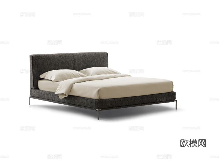 Flou 双人床3d模型下载