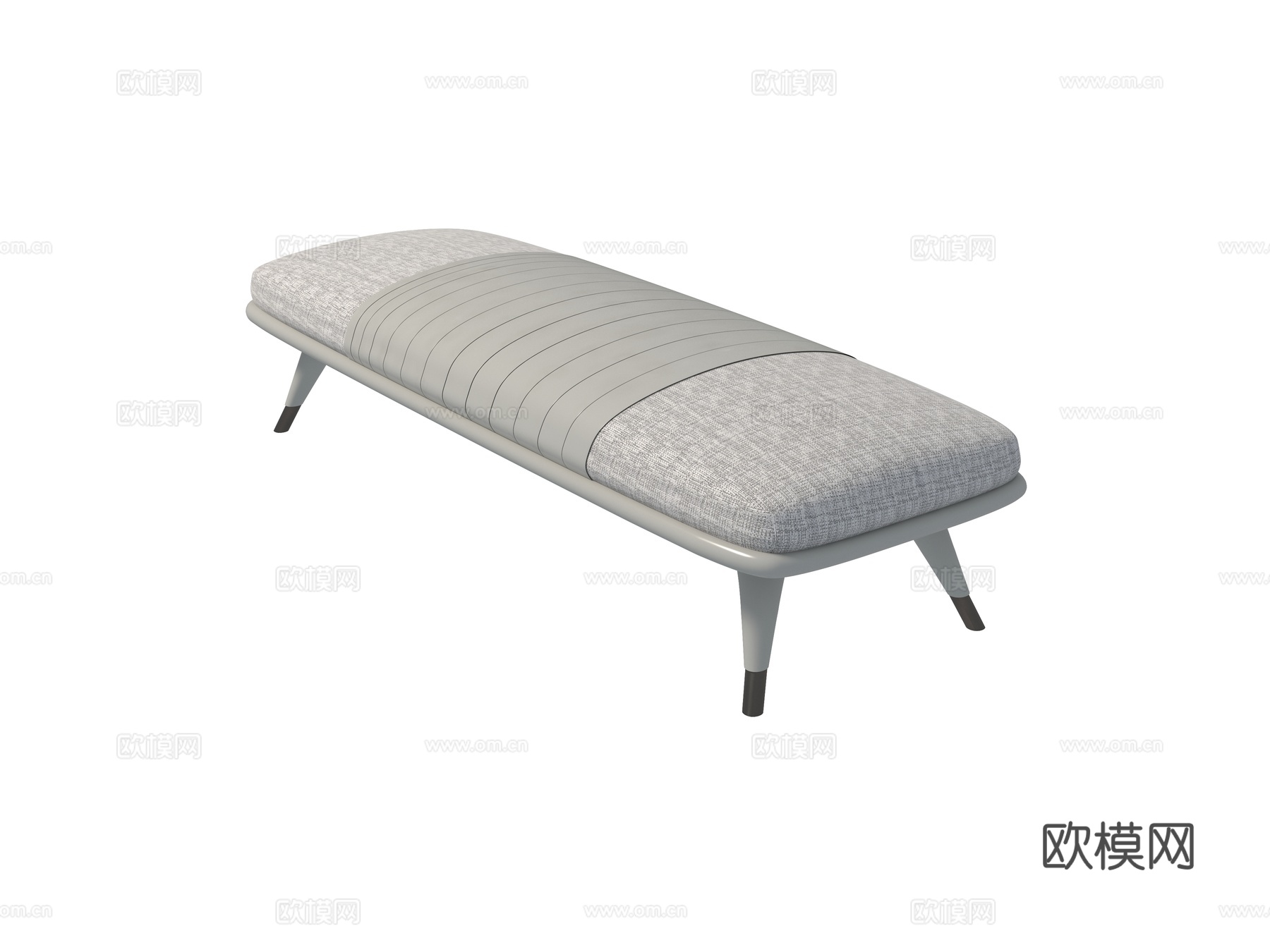 Visionnaire 意式床尾凳3d模型下载（渲染图1）