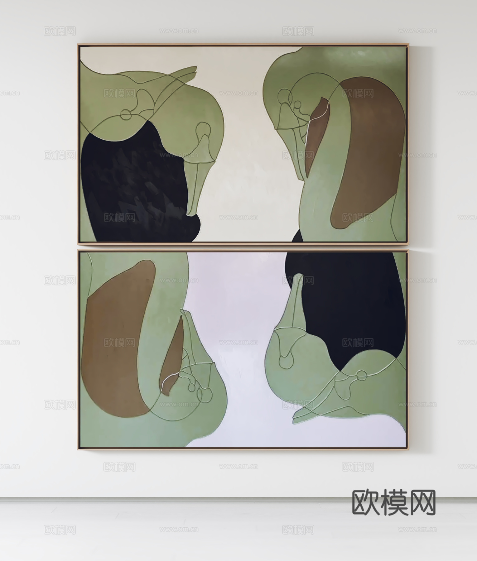 现代挂画 装饰画 客厅挂画 玄关挂画 卧室挂画3d模型