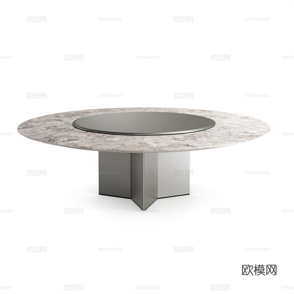 Gallotti&Radice 圆餐桌3d模型下载（渲染图1）
