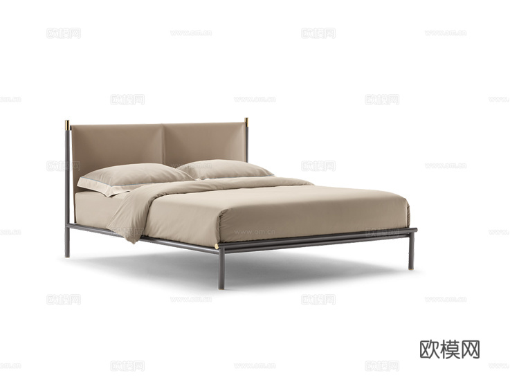 Flou 双人床3d模型下载