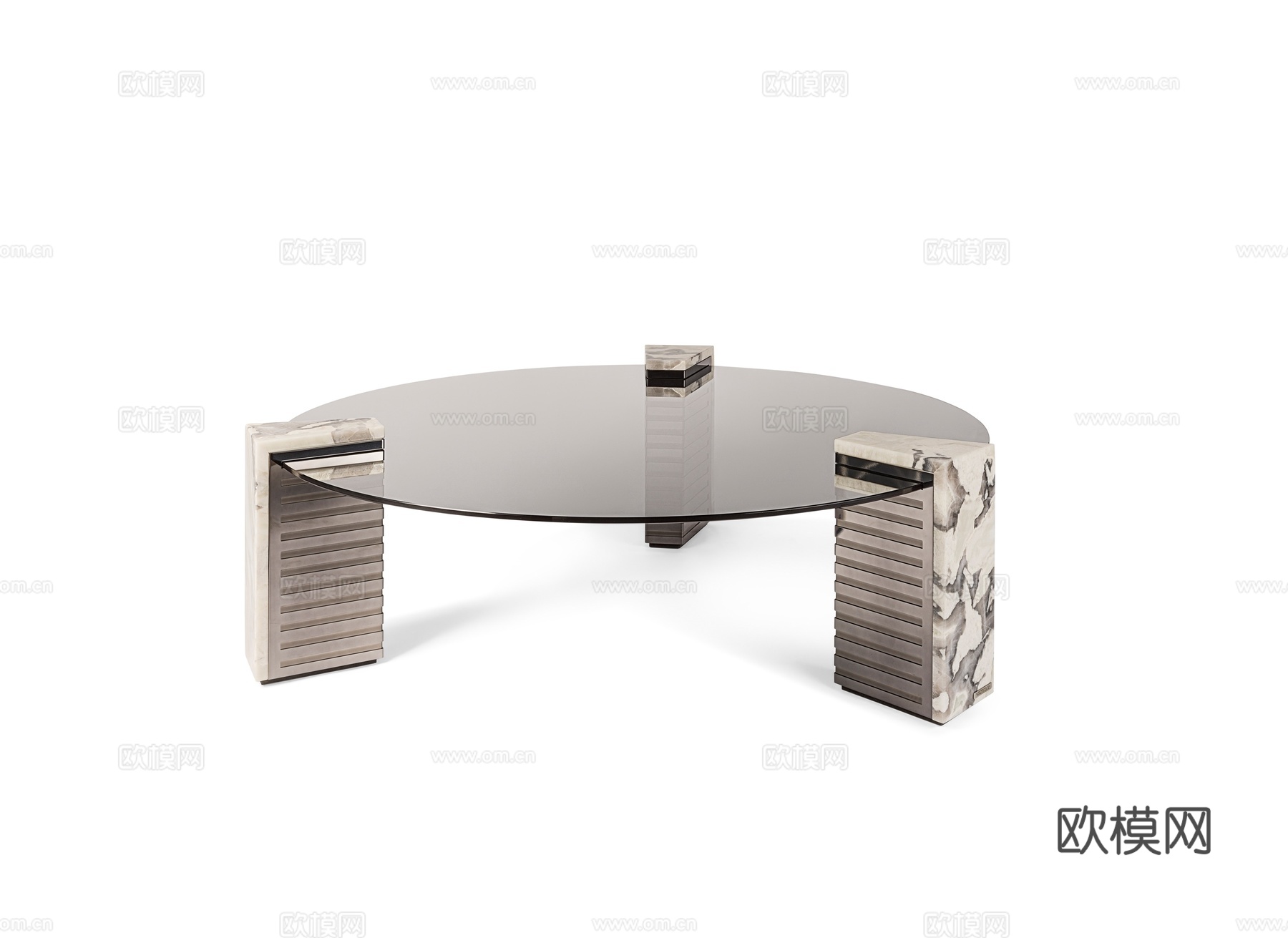 Visionnaire 意式圆茶几3d模型下载（渲染图2）