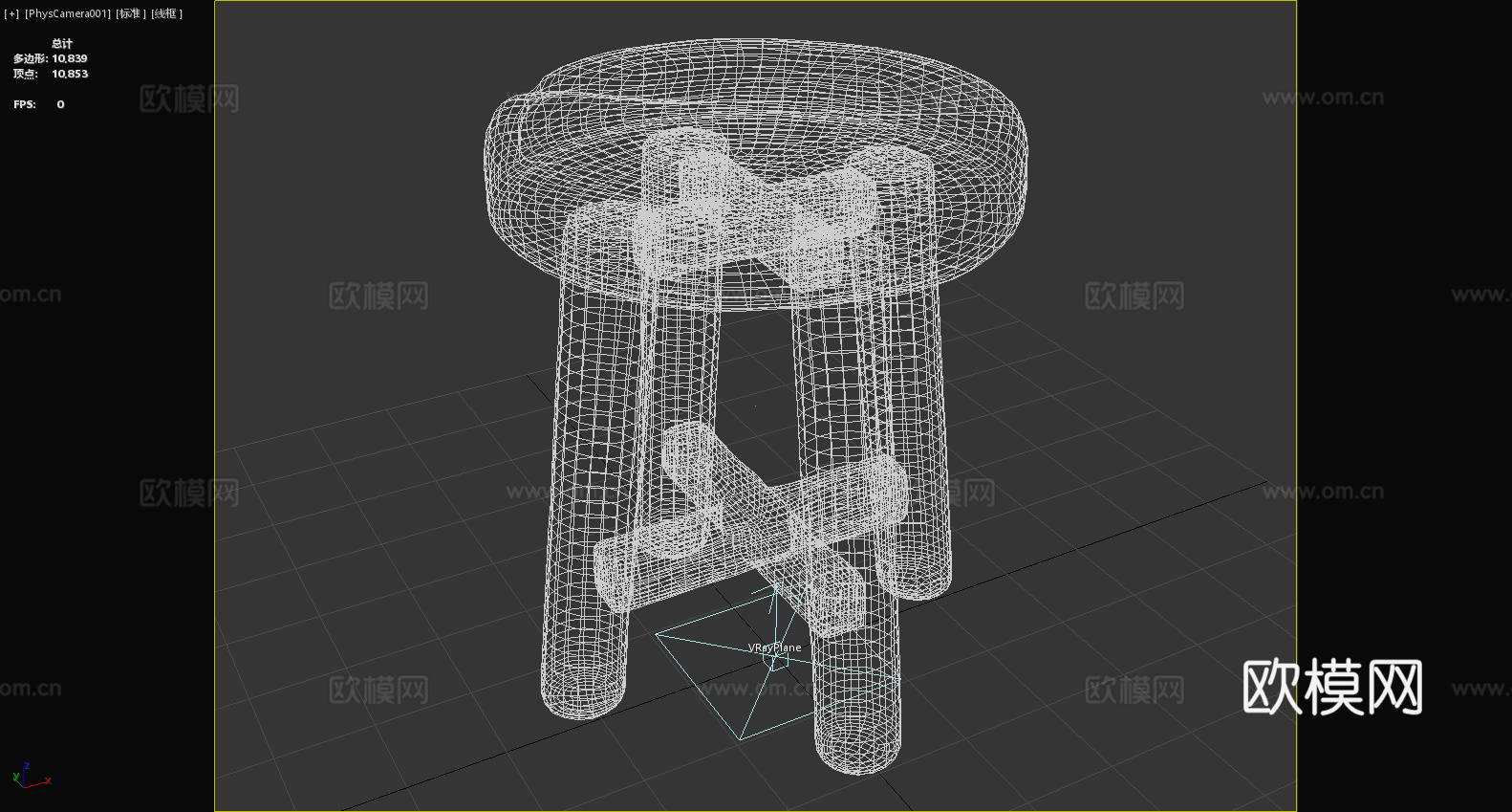 凳子 坐凳 木凳 圆凳 实木凳3d模型