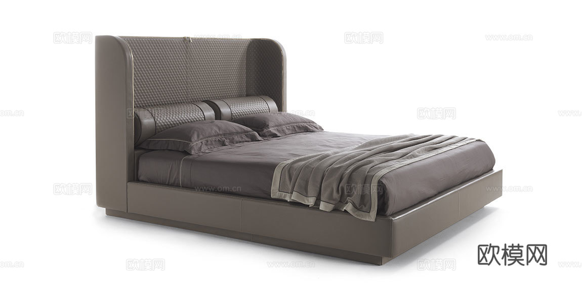 VF 意式双人床3d模型下载（渲染图1）