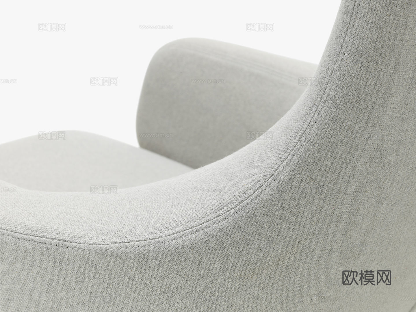 vitra 休闲椅 脚踏3d模型下载（渲染图3）