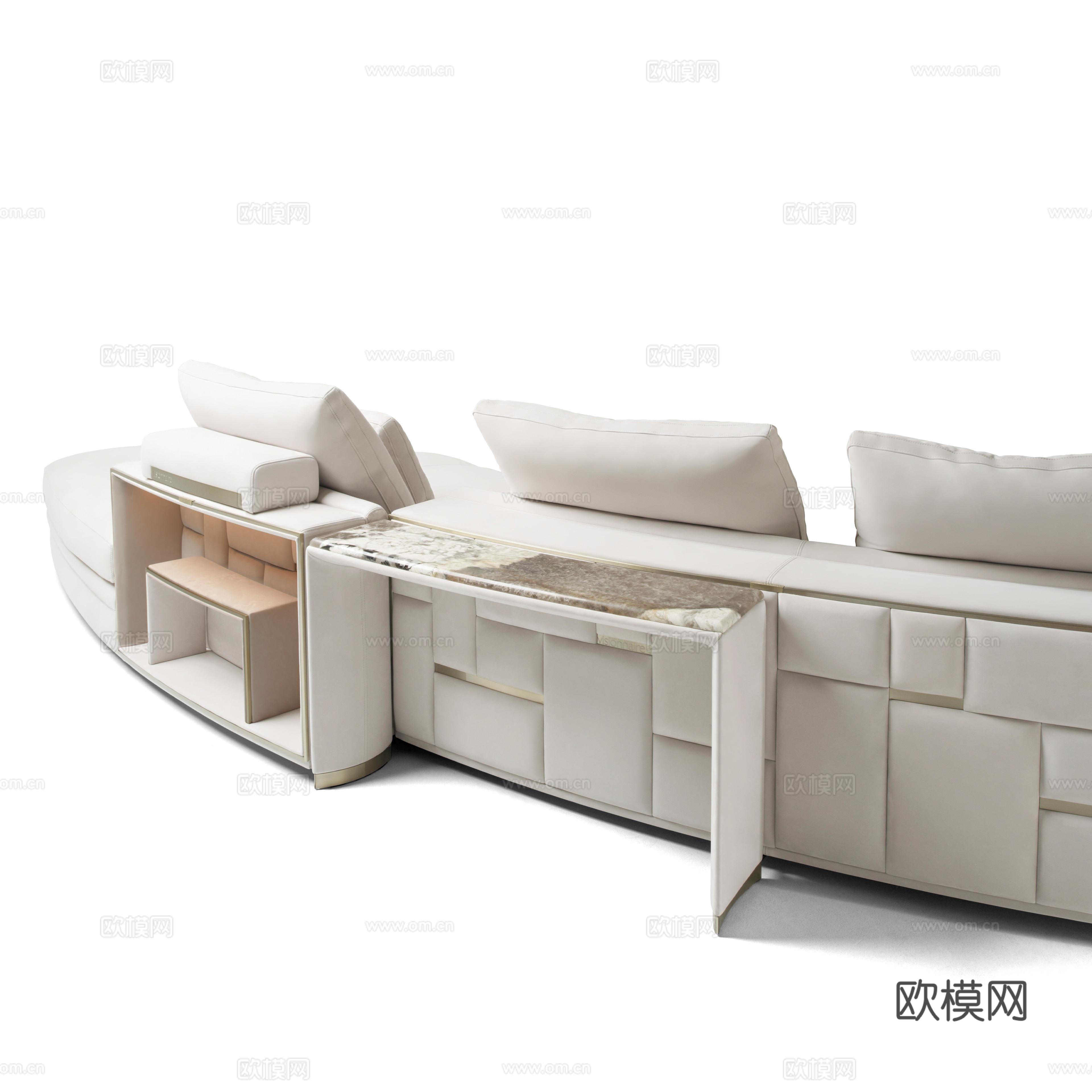 Visionnaire 意式弧形沙发3d模型下载（渲染图5）