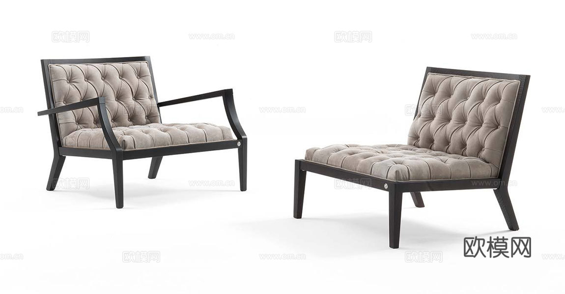 VF 意式扶手椅3d模型下载（渲染图1）