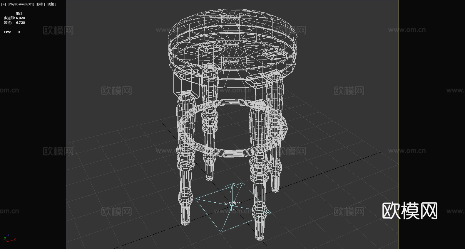 凳子 木凳 高脚凳 吧台凳 圆凳3d模型
