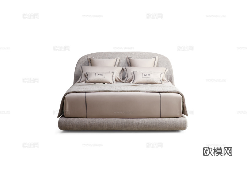 Flou 双人床3d模型下载