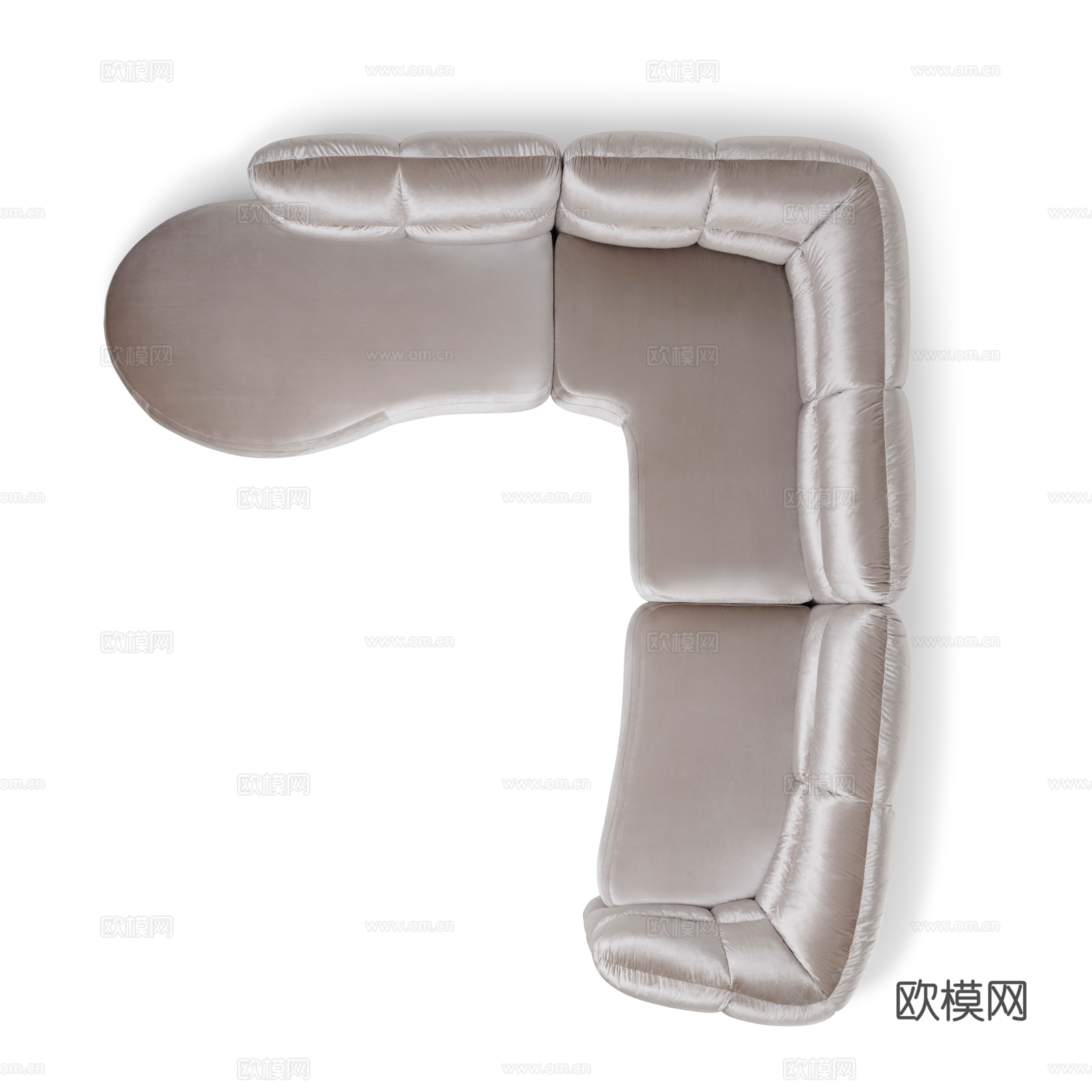 Visionnaire 意式转角沙发3d模型下载（渲染图2）