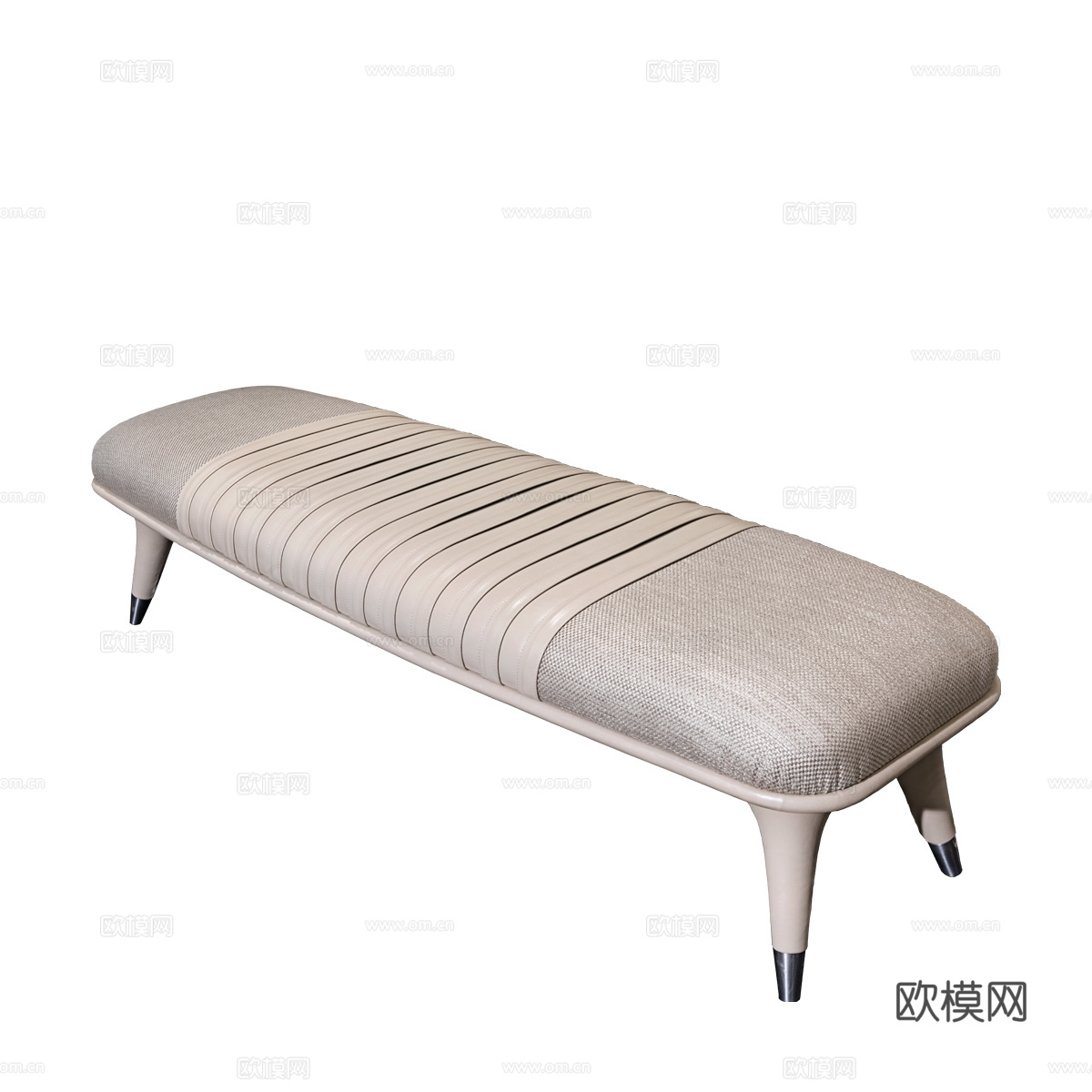 Visionnaire 意式床尾凳3d模型下载（渲染图2）