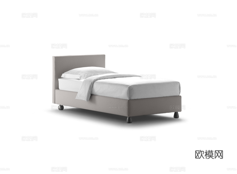 Flou 单人床3d模型下载
