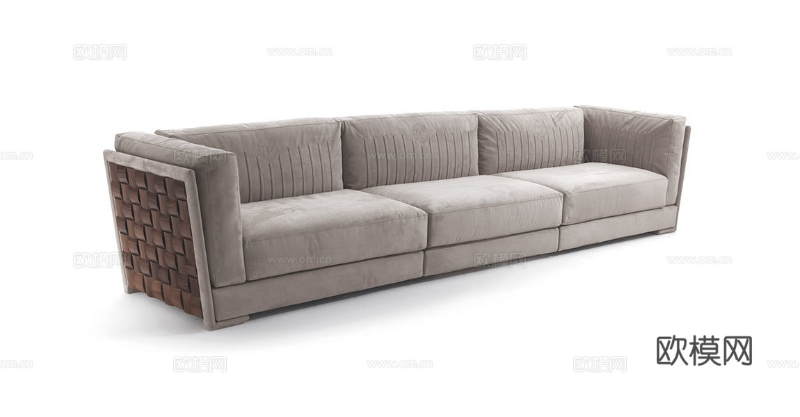 VF 意式三人沙发3d模型下载