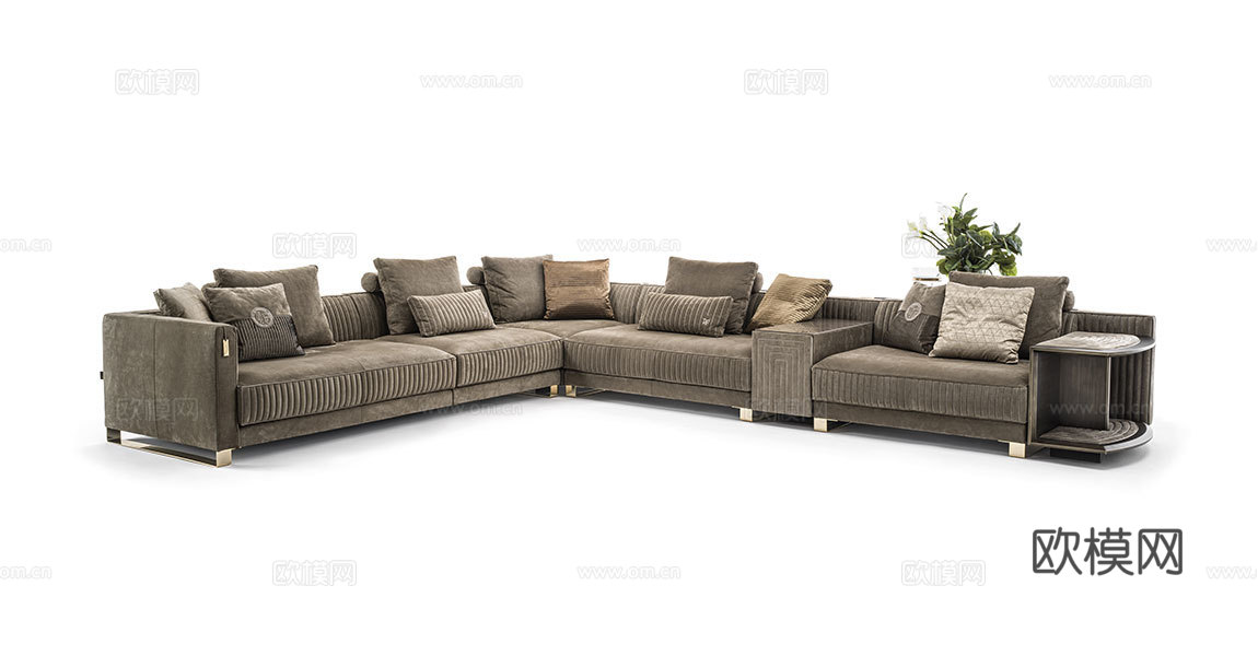VF 意式转角沙发3d模型下载（渲染图1）