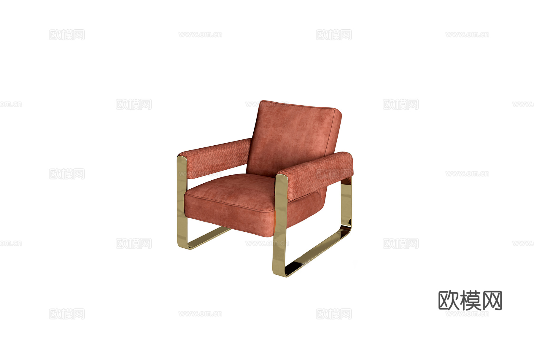 ULIVI 轻奢扶手椅3d模型下载（渲染图2）