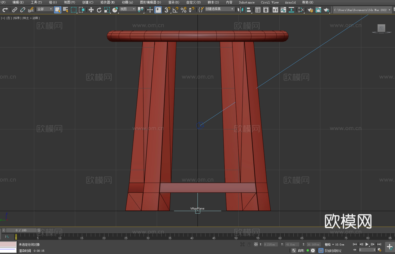 凳子 木凳 圆凳 吧台凳 高凳3d模型