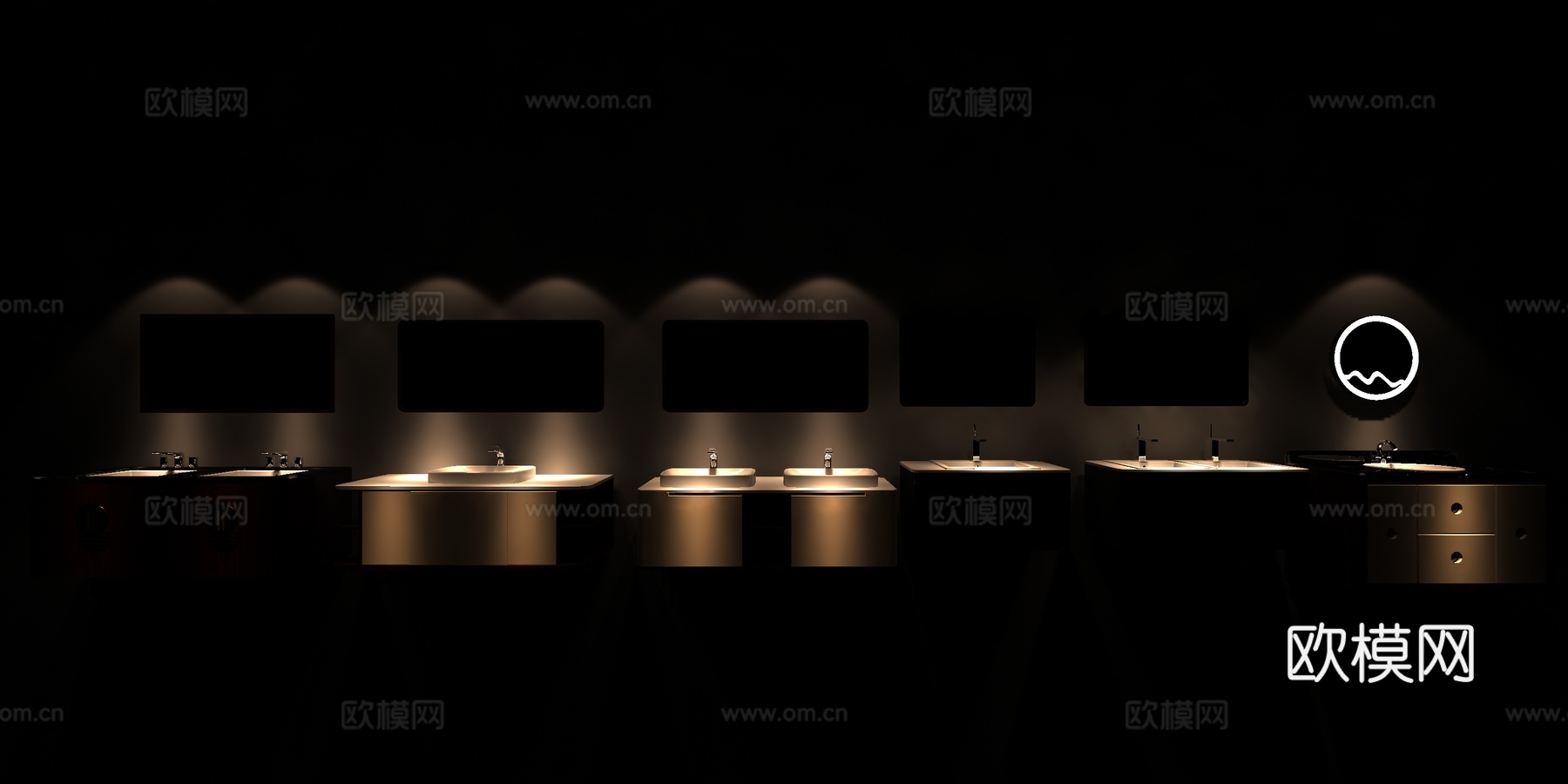 禅意中式浴室柜3d模型