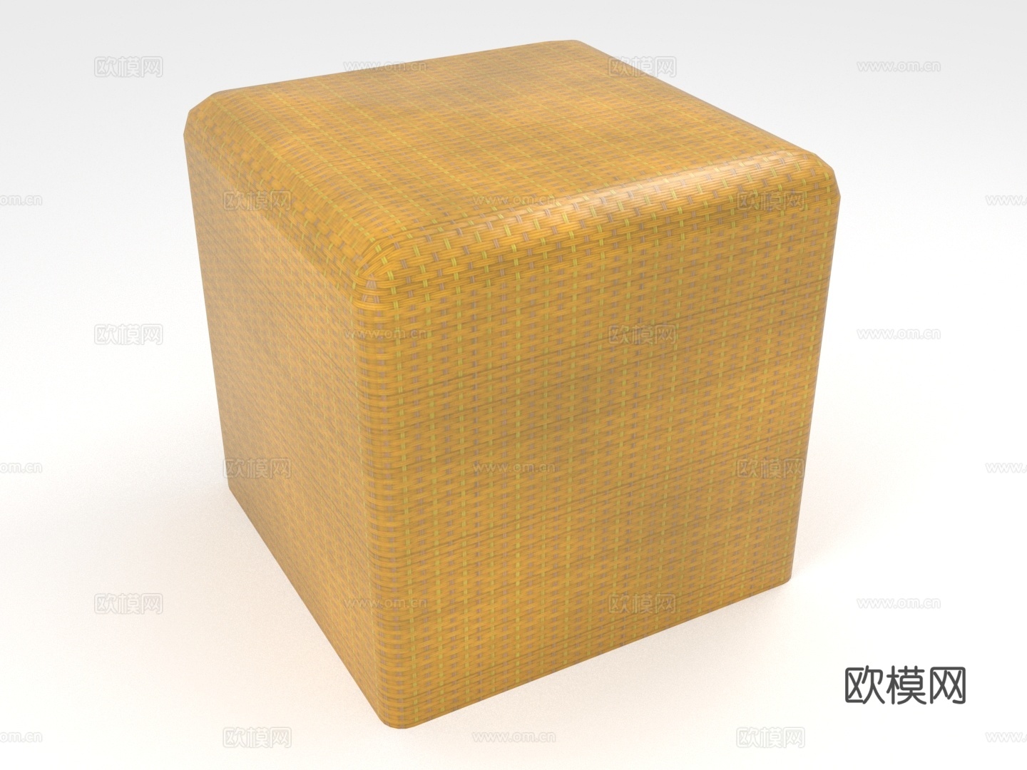 凳子 坐凳 藤编凳 方凳 休闲凳3d模型