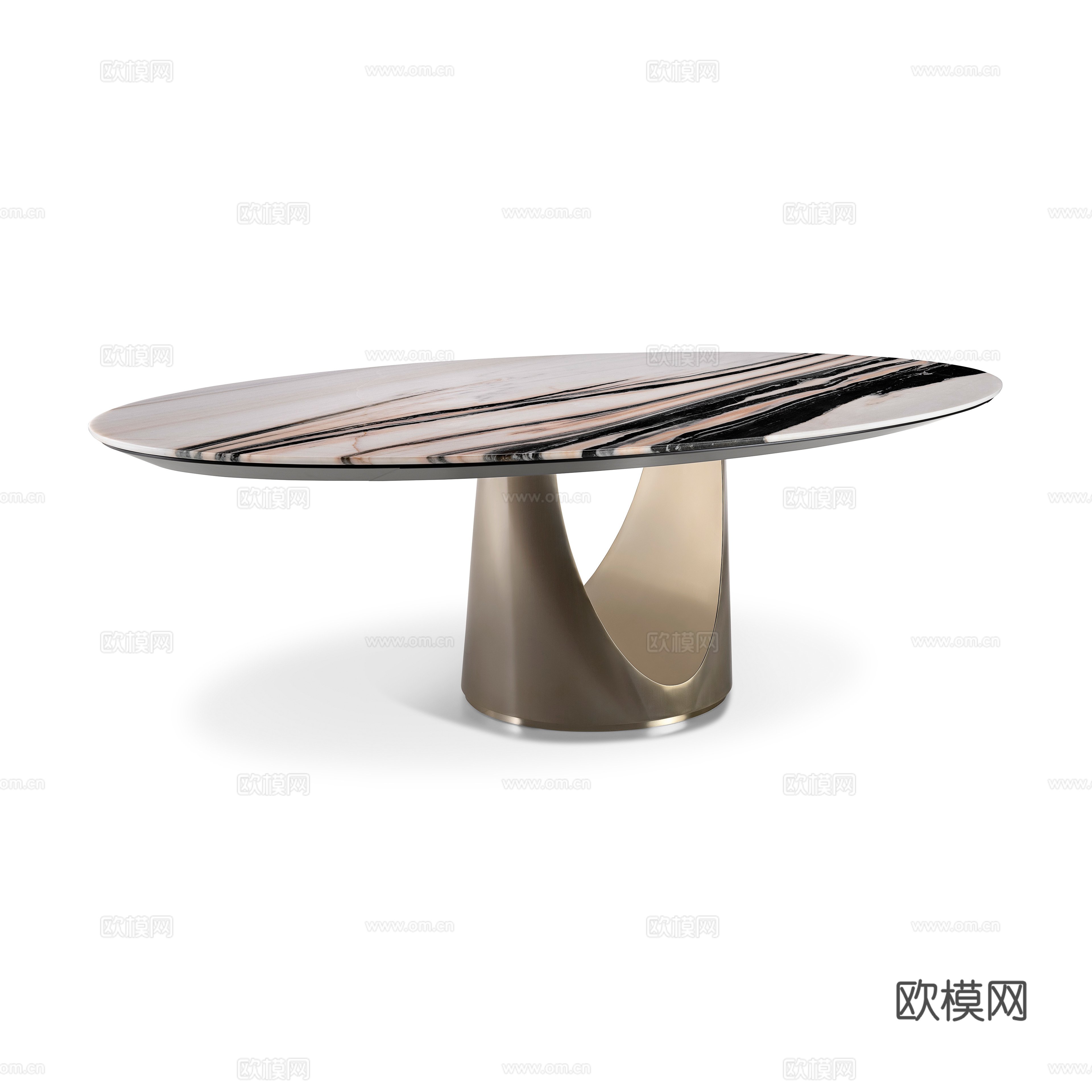 Visionnaire 意式椭圆餐桌3d模型下载（渲染图5）