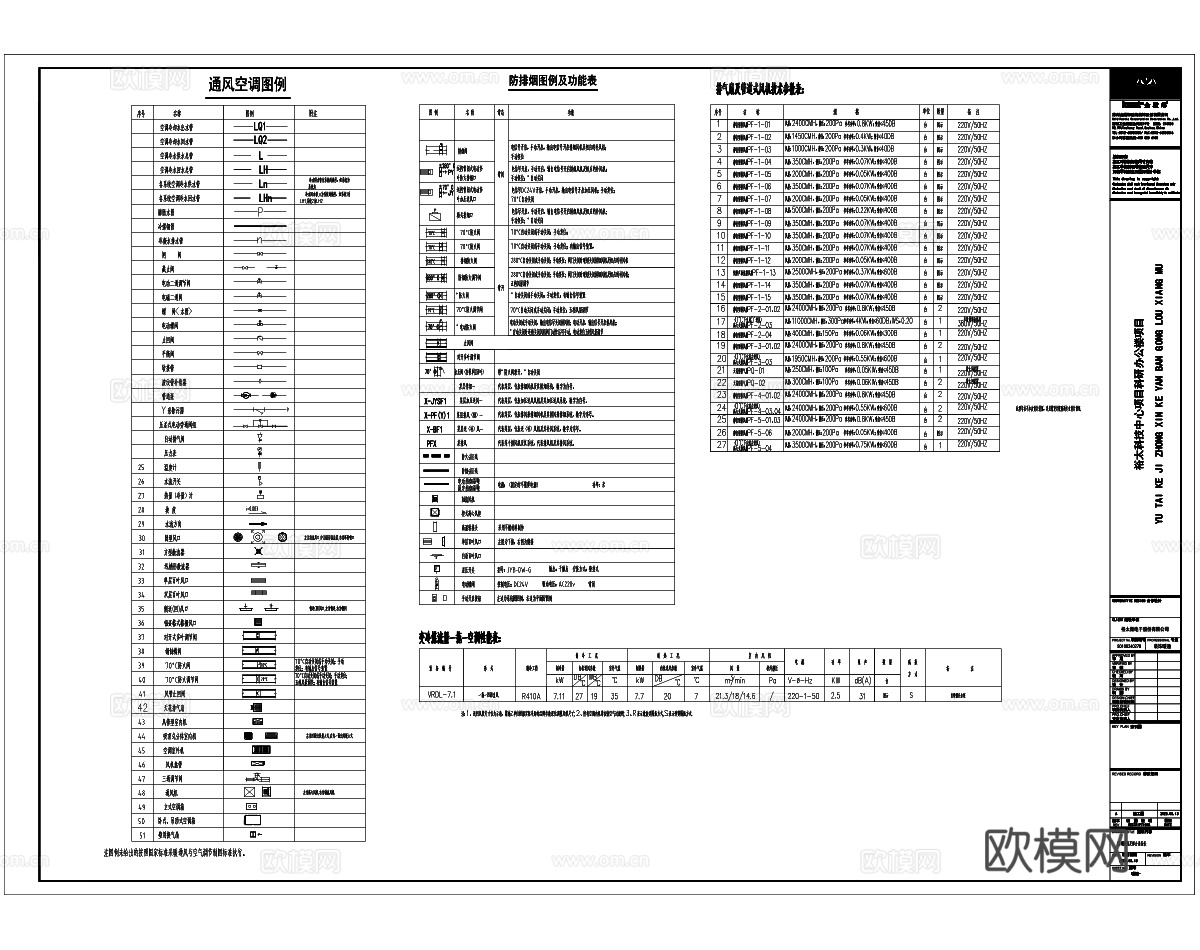办公大楼装饰暖通设计施工图（包含系统图）cad施工图