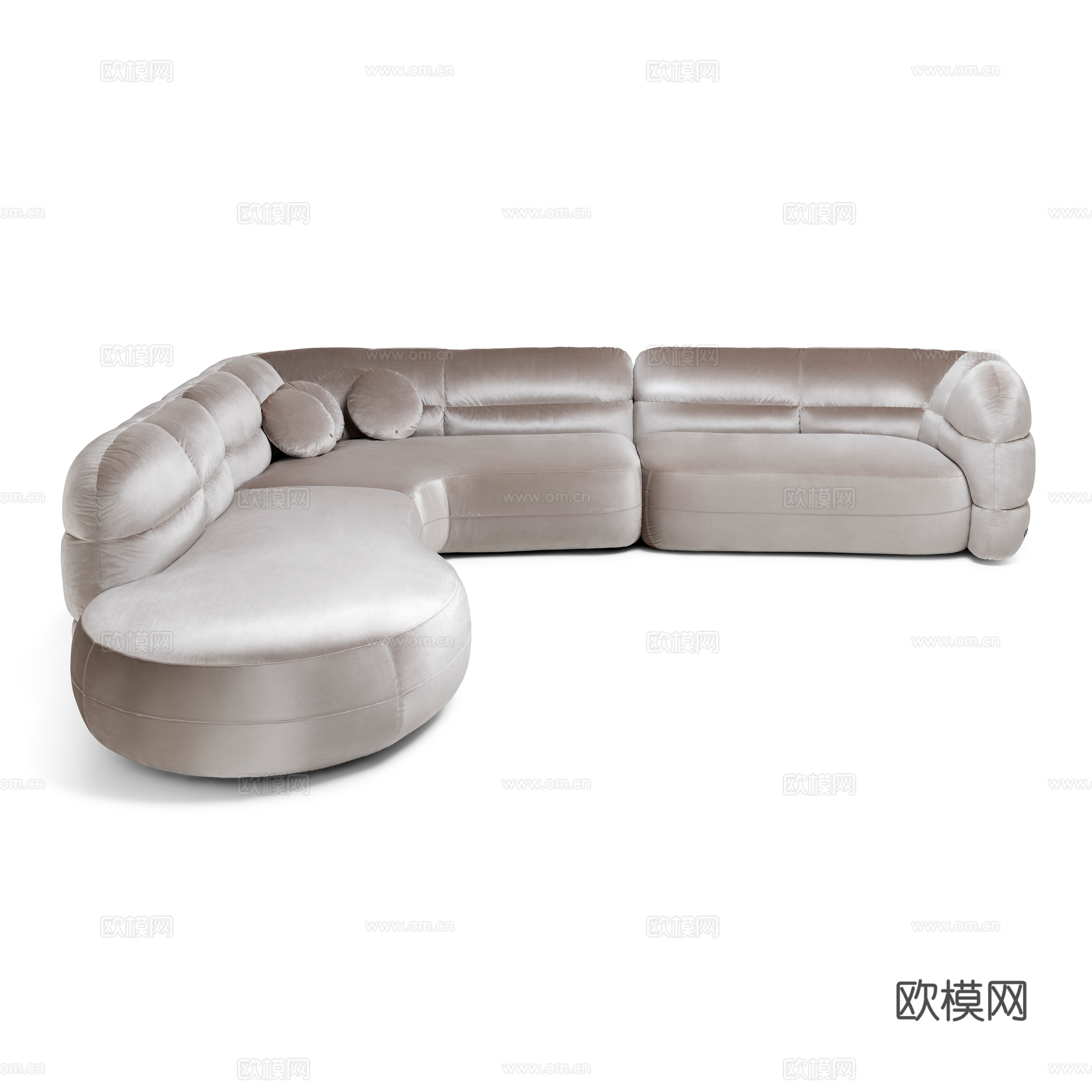 Visionnaire 意式转角沙发3d模型下载（渲染图1）