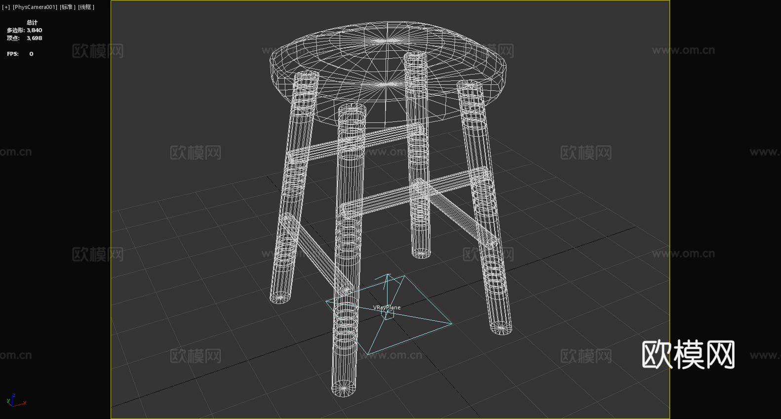 凳子 吧台凳 高脚凳 圆凳 软垫凳3d模型