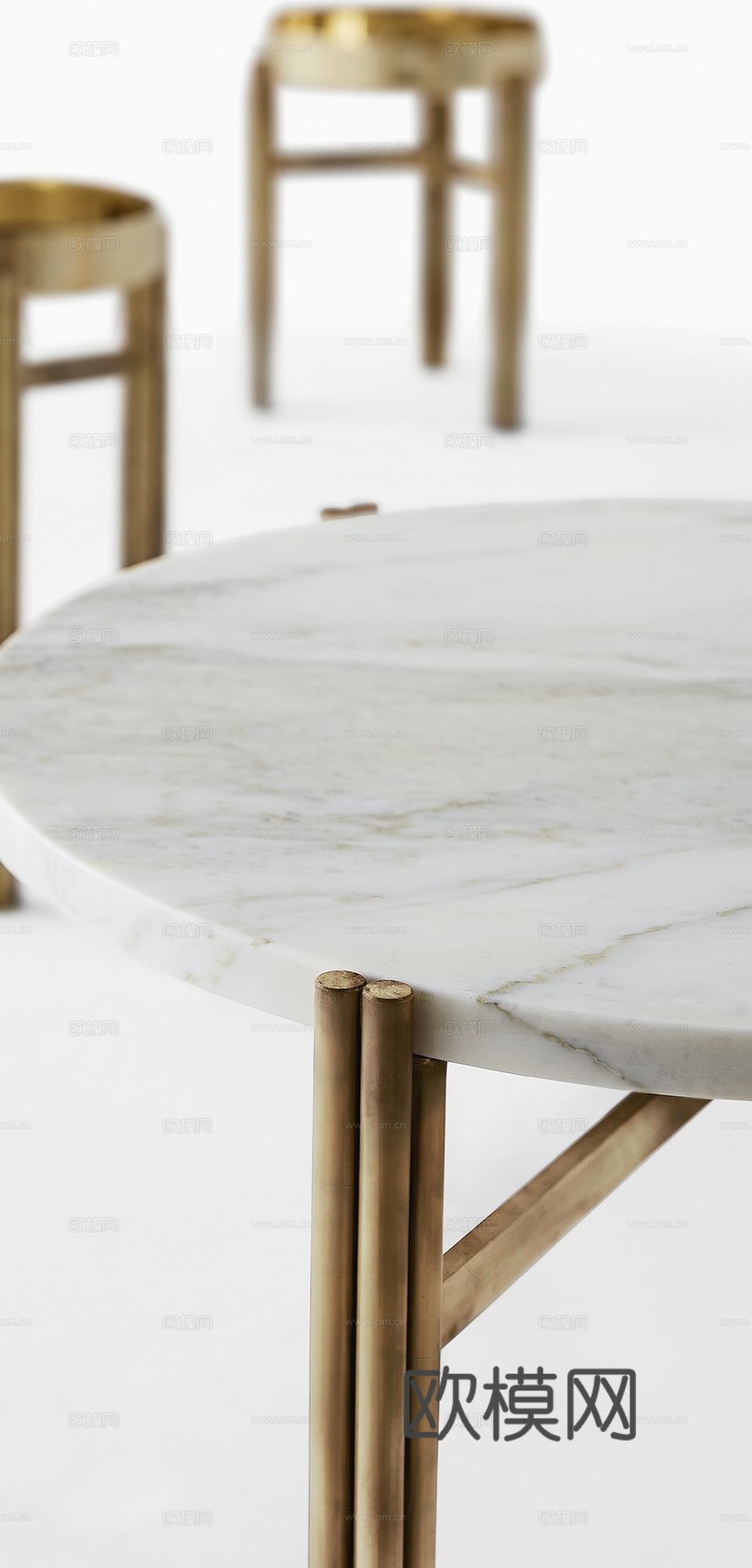 Gallotti&Radice 金属边几3d模型下载（渲染图2）