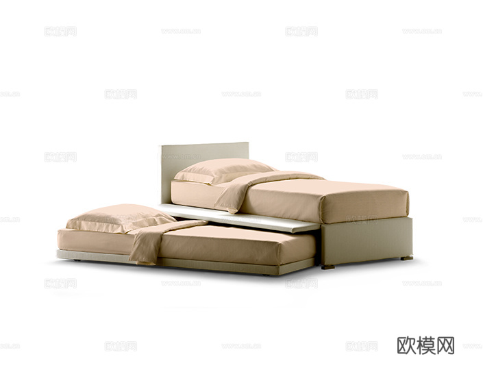 Flou 单人床 变型床3d模型下载