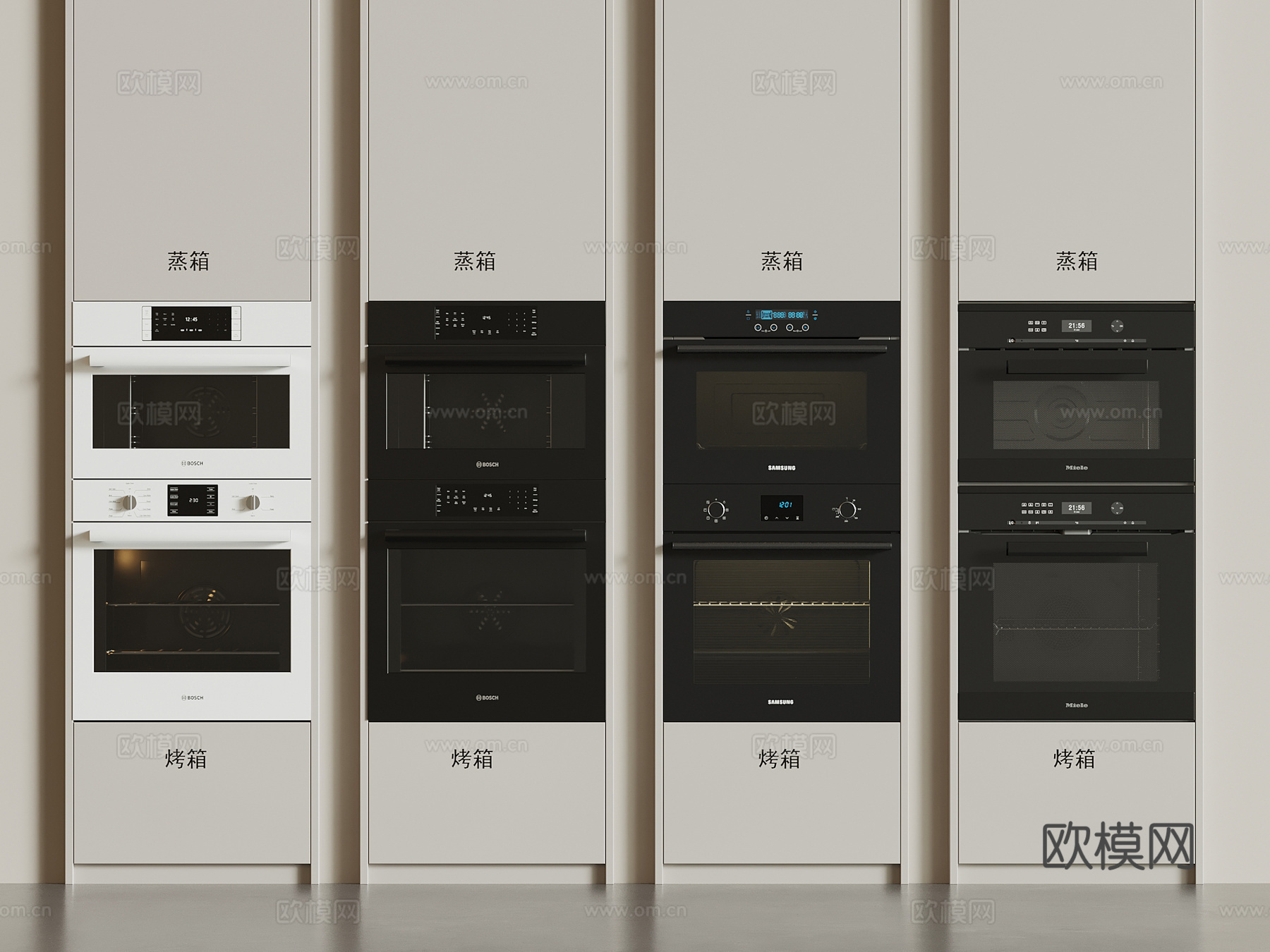 蒸烤箱3d模型